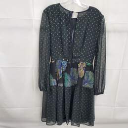 Cynthia Rowley Inverness Mixed Media Bell Sleeve Multicolor Dress Women's Size 2 NWT alternative image
