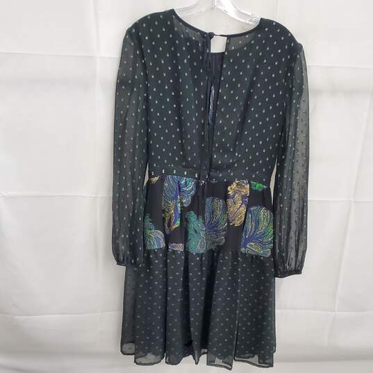 Cynthia Rowley Inverness Mixed Media Bell Sleeve Multicolor Dress Women's Size 2 NWT image number 2