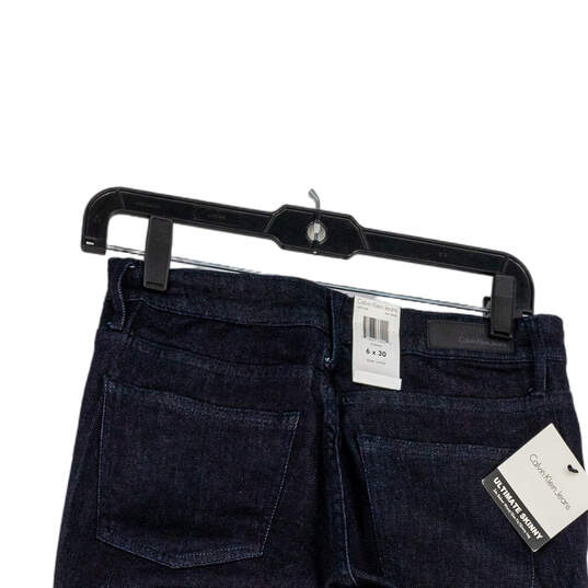 NWT Womens Blue Denim Dark Wash Slim Fit Stretch Skinny Leg Jeans Size 6 image number 4