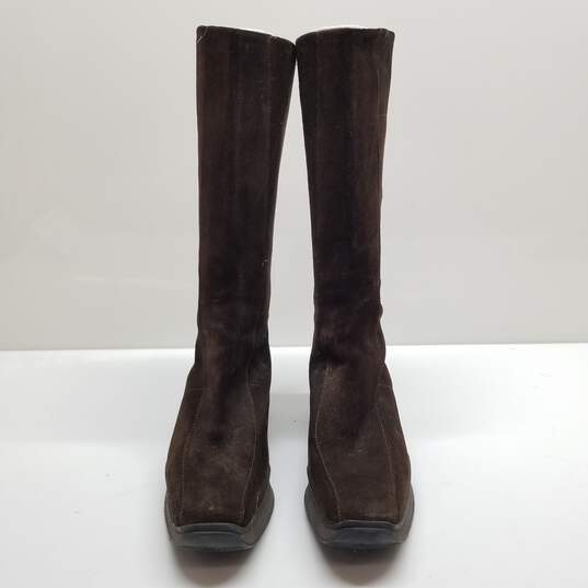 AUTHENTICATED WMNS PRADA SUEDE BOOTS EURO SIZE 38.5 image number 4