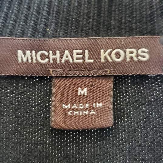 Michael Kors Men Black Zip Up Sweater M image number 3