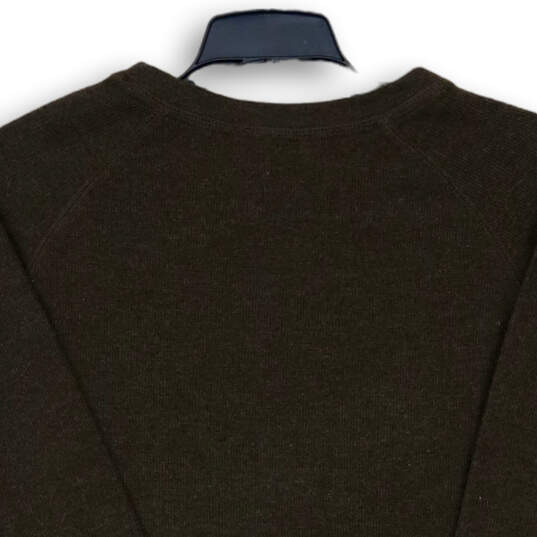NWT Mens Green Crew Neck Long Sleeve Knitted Pullover Sweater Size Large image number 4