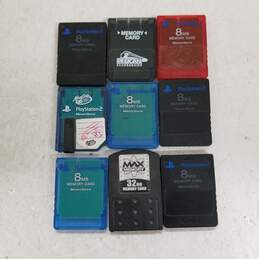 Mixed Lot of 9 PlayStation Memory Cards
