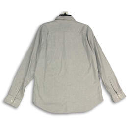 NWT Mens Gray Long Sleeve Pocket Spread Collared Button-Up Shirt Size XL alternative image