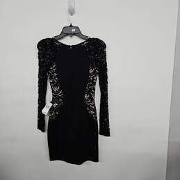 Black Long Sleeve Lace Dress alternative image