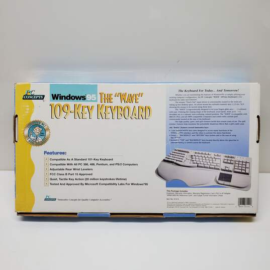 PC Concepts Windows 95 The Wave 109-Key Keyboard IOB image number 9