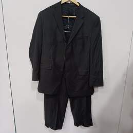 Calvin Klein Black Pin Striped 2pc Suit Men's Size 44L/Pants-40