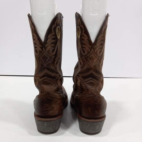 Ariat Leather Western Style Pull-On Boots Size 10.5D image number 5