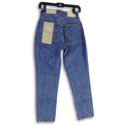 NWT Womens Blue Denim The Curvy '90s Cheeky Straight Leg Jeans Size 25 Crop alternative image