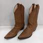 Western Style Brown Leather Riding Boots EU Size30.5 image number 2