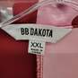 BB Dakota Pink & Burgundy Colorblock Heart Print Pajama Top Only WM Size XXL NWT image number 3