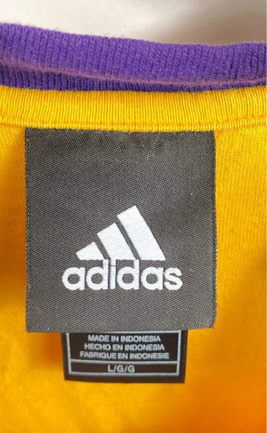 Adidas Men Gold NBA LA Lakers Long Sleeve Shirt L image number 3