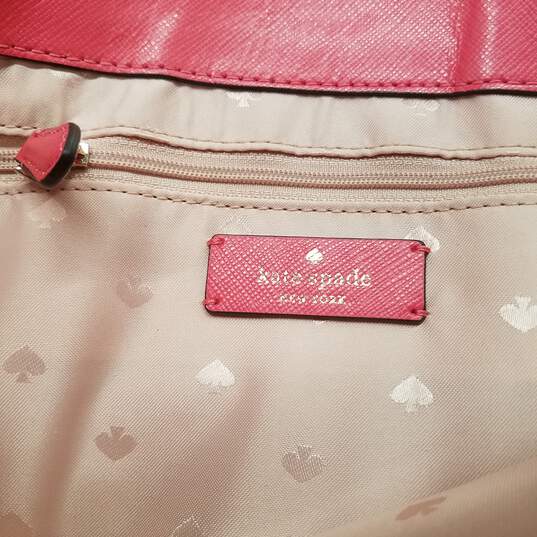 Kate Spade New York Staci Pink Saffiano Leather Laptop Tote Bag image number 7