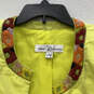 Womens Yellow Beaded Three-Piece Crop Top Blazer & Skirt Suit Set Size 12 image number 7