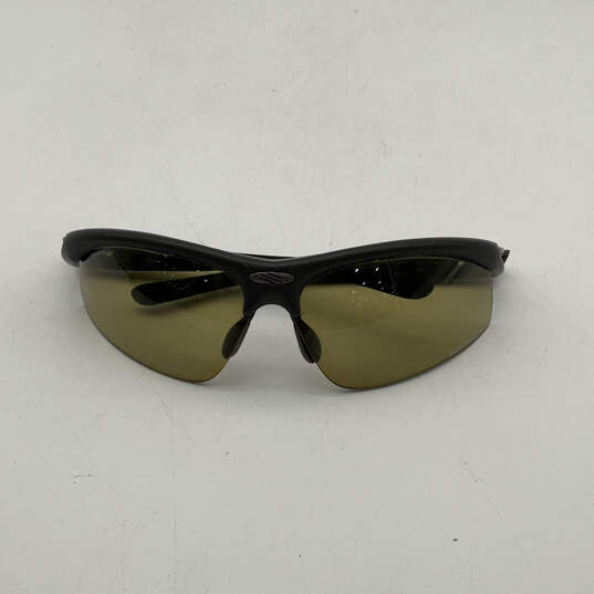 Mens Syluro Gray Yellow Polarized Cycling Wrap Sunglasses With Case image number 2