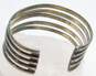 Taxco Mexican Modernist 925 Sterling Silver Chunky Cuff Bracelet 44.0g image number 2
