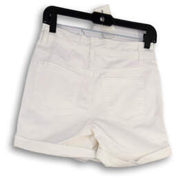 NWT Womens White Flat Front Light Wash Cuffed Denim Mom Shorts Size 2/26 alternative image