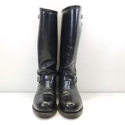 Chippewa Black Leather Tall Knee Riding Boots Men's Size 9 D alternative image