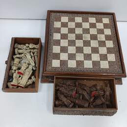 Handmade Chess Board and Pieces