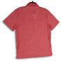 NWT Mens Pink Heather Spread Collar Short Sleeve Polo Shirt Size Medium image number 2