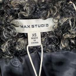 MaxStudio Women Black Faux Fur Jacket Sz XS NWT alternative image