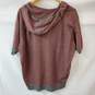 Eileen Fisher Ash Lava Fine Merino Striped Short Sleeve Hooded Top Size S image number 5