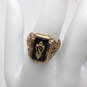 Vintage 10K Yellow Gold Onyx 1963 Class Ring Size 8.25 - 8.1g image number 2