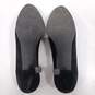 Ladies Black Suede Heels Size 8 image number 5