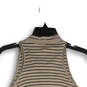 NWT Womens Brown Black Striped Cowl Neck Cropped Tank Top Size XS image number 4