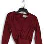 Altuzarra Womens Red Tassel V-Neck Long Sleeve Back Zip Wrap Dress Size Small image number 3
