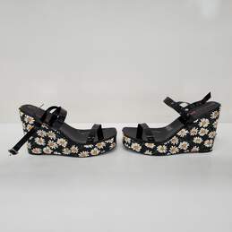 Betsey Johnson Landry Women's Size 11 M Floral Pattern Wedge Heels alternative image