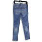 Womens Blue Denim Medium Wash 5-Pocket Design Straight Leg Jeans Size 00 image number 2