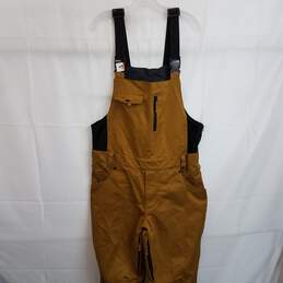 Aperture waterproof tan snow bib technical overalls pants size L