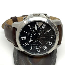 Designer Fossil Grant Chronograph FS4812 Silver-Tone Analog Wristwatch