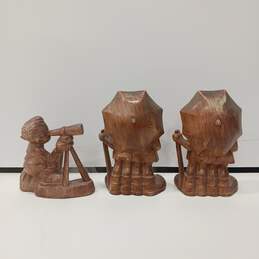 Vintage Trio of Wooden Figurines alternative image