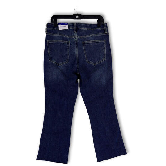 NWT Womens Blue Denim High-Rise Medium Wash Pockets Flared Jeans Size 14/26 image number 2