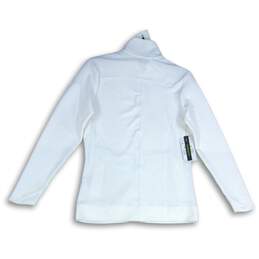 NWT Nike Womens White Long Sleeve Mock Neck Full-Zip Jacket Size Small alternative image