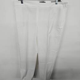 Talbots Chatham Crop Slim Leg White Pants