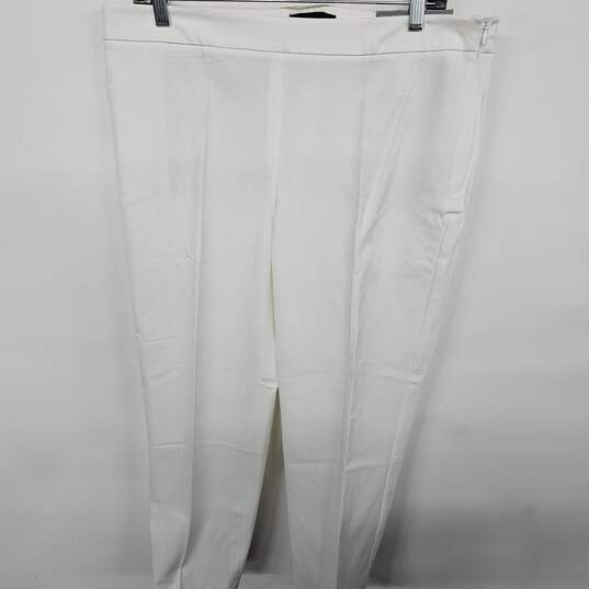 Talbots Chatham Crop Slim Leg White Pants image number 1