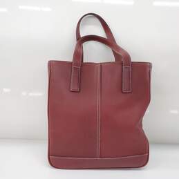 Vintage Coach Hamptons Brick Red Leather Shopper Tote Bag 7787