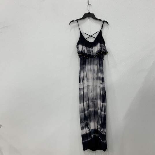 American Eagle Womens Blue White Tie-Dye Sleeveless Maxi Dress Size Small image number 2