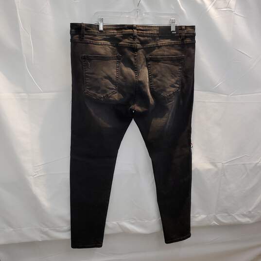 Amiri Black Distressed Lightning Bolt Jeans Size 40 image number 2