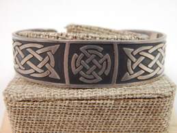 Celtic Style 925 Chunky Scrolled Cuff Bracelet 33.5g