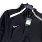 NWT Womens Black White Long Sleeve Mock Neck Full-Zip Track Jacket Size XL image number 3