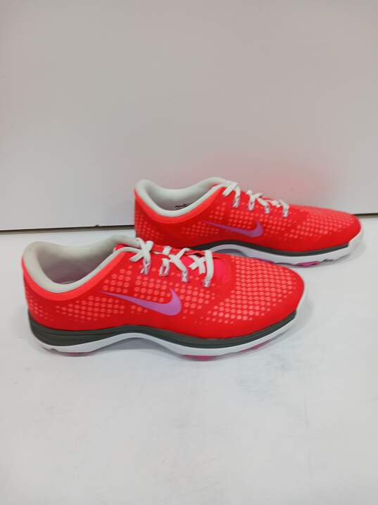 Nike Women's Lunar Empress Red Golf Shoes Size 8.5 image number 4