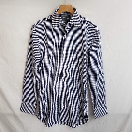 Bonobos Men's Blue Plaid Cotton Slim Fit Button Up Shirt Size 14.5/32 image number 1