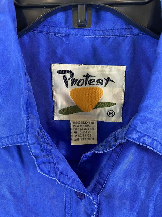 Protest Women Blue Long Sleeve Blouse M image number 3