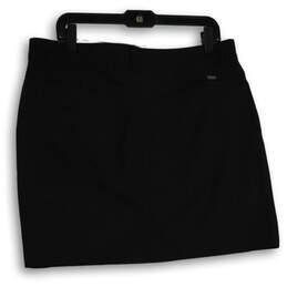 Womens Black Flap Front Cutoff Pocket Short Skort Skirt Size 12 alternative image