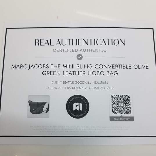 AUTHENTICATED MARC JACOBS MINI SLING LEATHER HOBO BAG image number 2