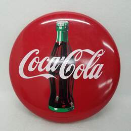 Classic Coca-Cola Coke Round Button Metal Sign 16in